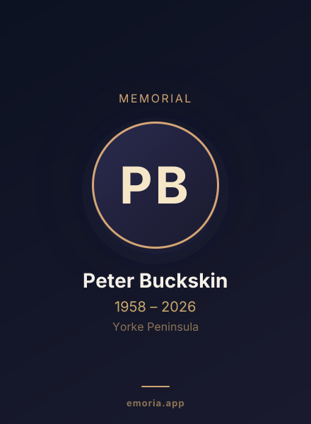 Memorial portrait of Peter Buckskin