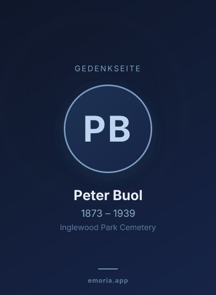 Gedenkportrait von Peter Buol