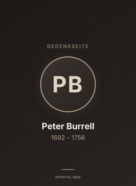Gedenkportrait von Peter Burrell