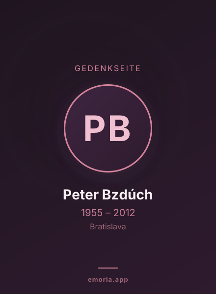 Gedenkportrait von Peter Bzdúch