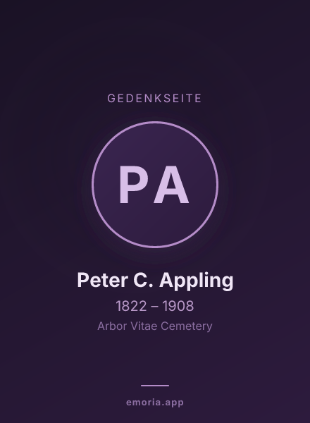 Gedenkportrait von Peter C. Appling