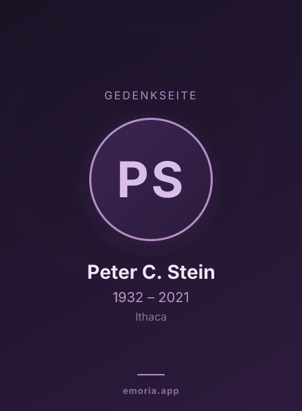 Gedenkportrait von Peter C. Stein