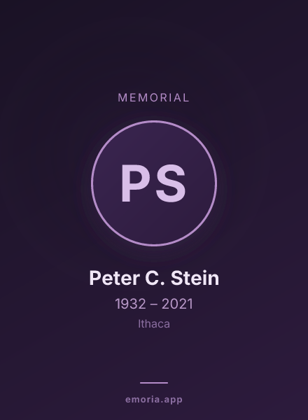 Memorial portrait of Peter C. Stein