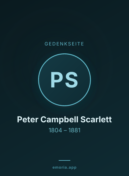 Gedenkportrait von Peter Campbell Scarlett