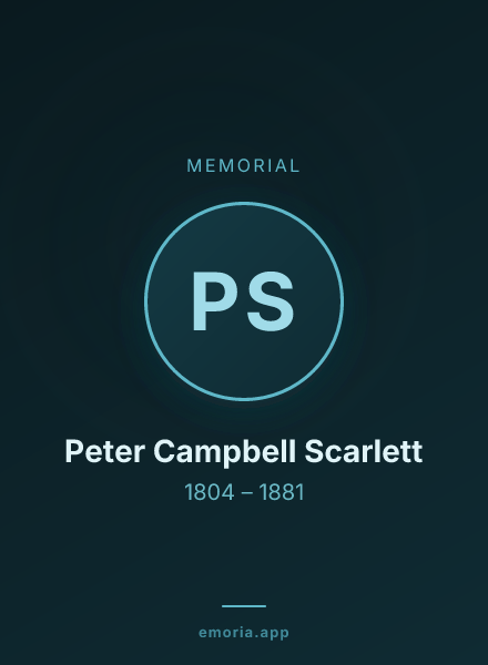 Memorial portrait of Peter Campbell Scarlett