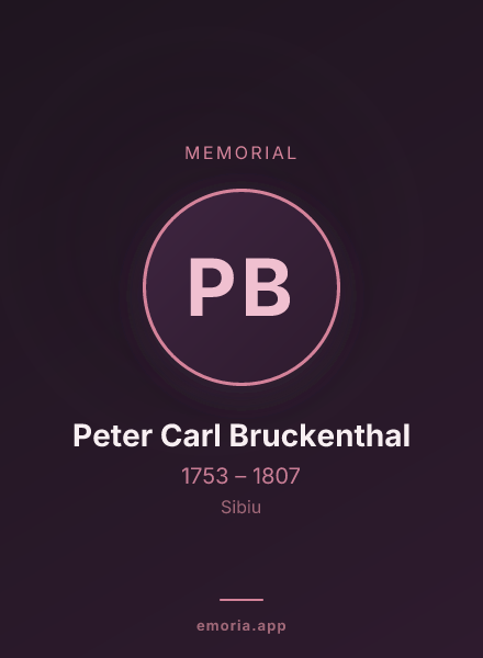 Memorial portrait of Peter Carl Bruckenthal