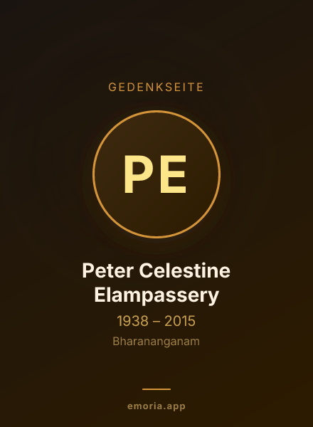 Gedenkportrait von Peter Celestine Elampassery