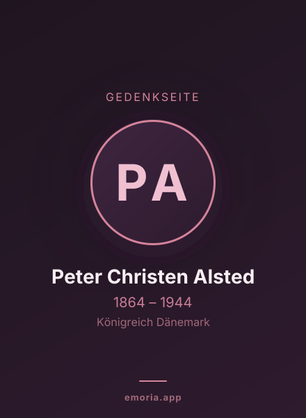 Gedenkportrait von Peter Christen Alsted