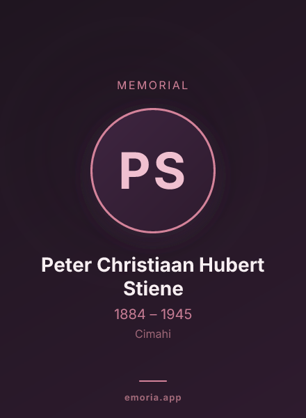 Memorial portrait of Peter Christiaan Hubert Stiene