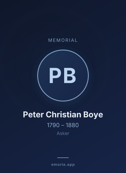 Memorial portrait of Peter Christian Boye