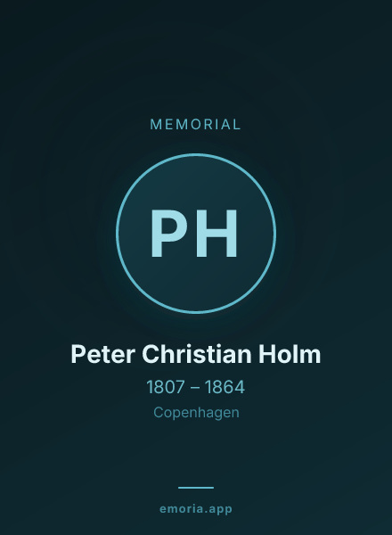Memorial portrait of Peter Christian Holm
