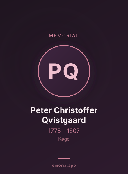 Memorial portrait of Peter Christoffer Qvistgaard