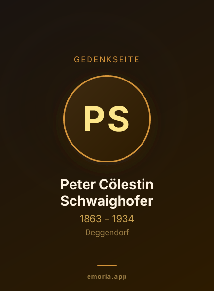 Gedenkportrait von Peter Cölestin Schwaighofer