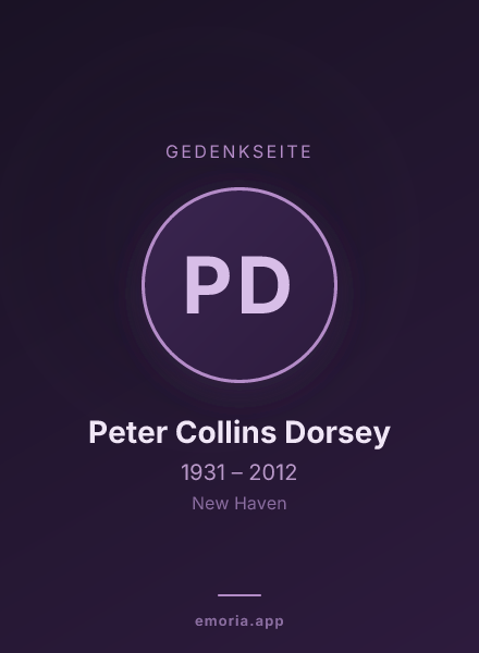 Gedenkportrait von Peter Collins Dorsey
