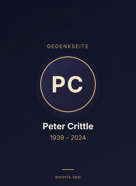 Gedenkportrait von Peter Crittle