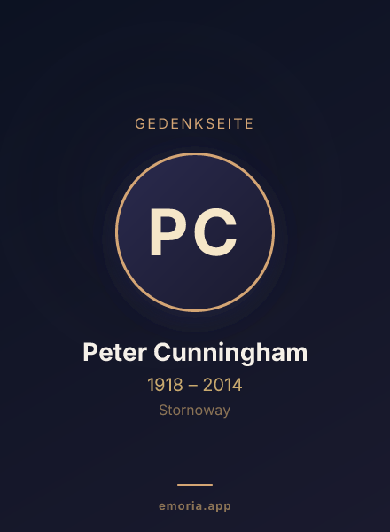 Gedenkportrait von Peter Cunningham