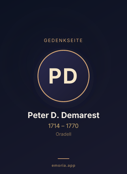 Gedenkportrait von Peter D. Demarest