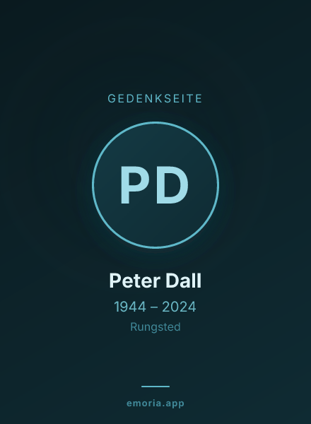 Gedenkportrait von Peter Dall