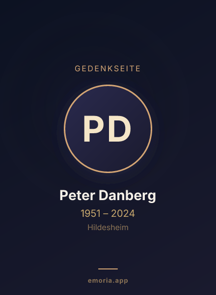 Gedenkportrait von Peter Danberg