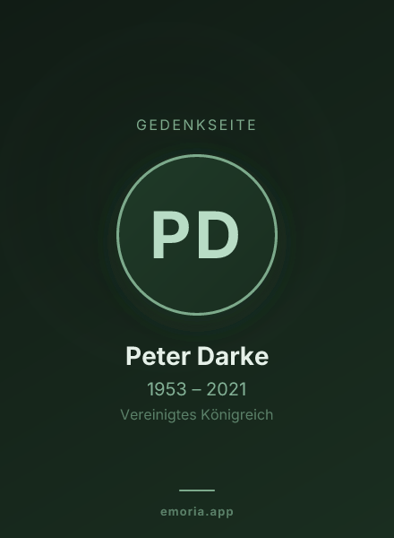 Gedenkportrait von Peter Darke