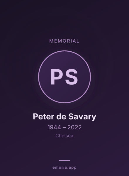 Memorial portrait of Peter de Savary