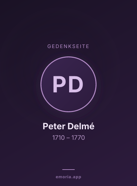 Gedenkportrait von Peter Delmé