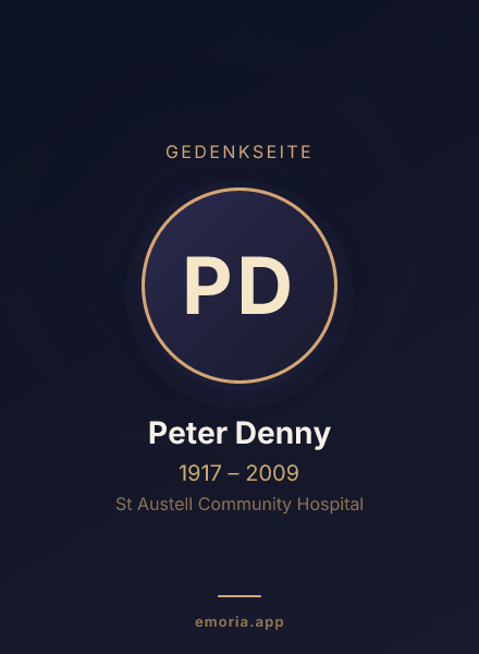 Gedenkportrait von Peter Denny