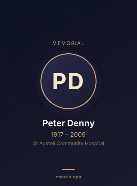 Memorial portrait of Peter Denny
