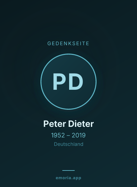 Gedenkportrait von Peter Dieter