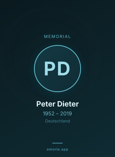 Memorial portrait of Peter Dieter
