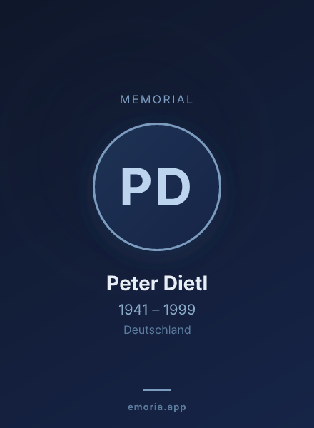 Memorial portrait of Peter Dietl