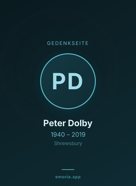 Gedenkportrait von Peter Dolby
