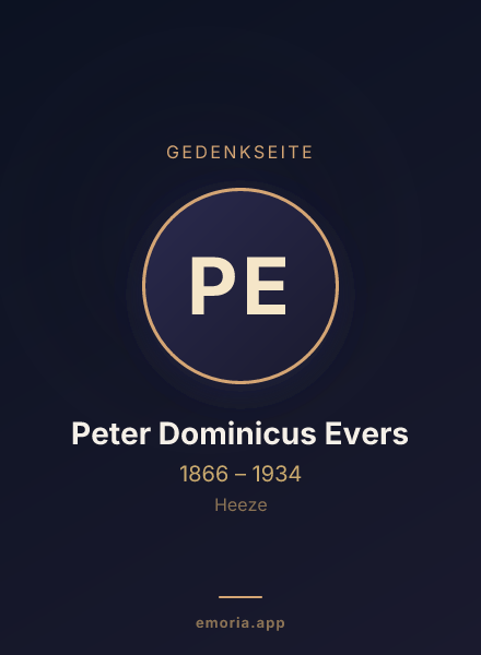 Gedenkportrait von Peter Dominicus Evers