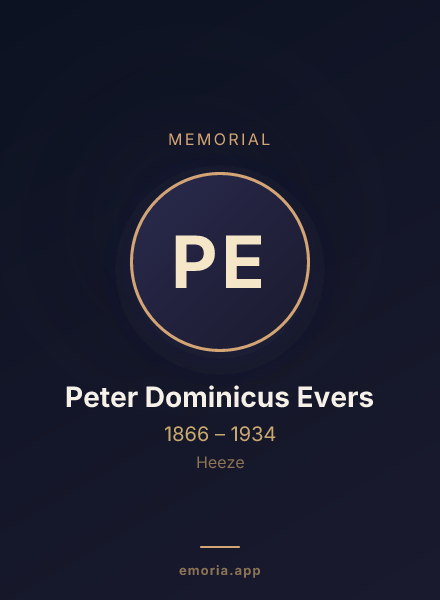 Memorial portrait of Peter Dominicus Evers