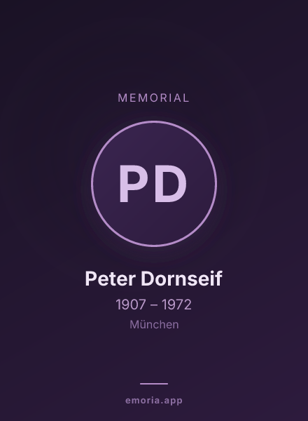 Memorial portrait of Peter Dornseif
