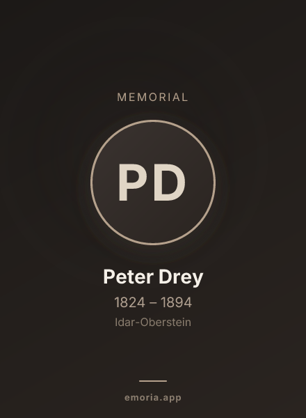 Memorial portrait of Peter Drey