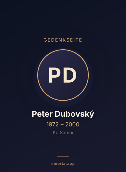 Gedenkportrait von Peter Dubovský