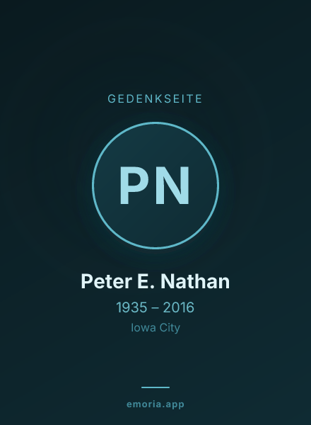 Gedenkportrait von Peter E. Nathan