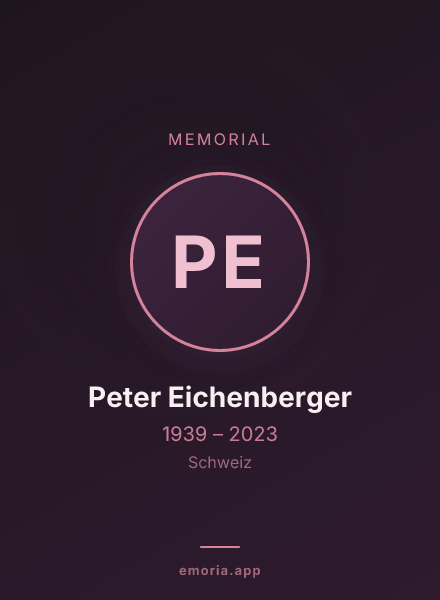 Memorial portrait of Peter Eichenberger