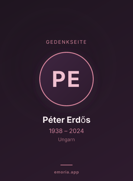 Gedenkportrait von Péter Erdős