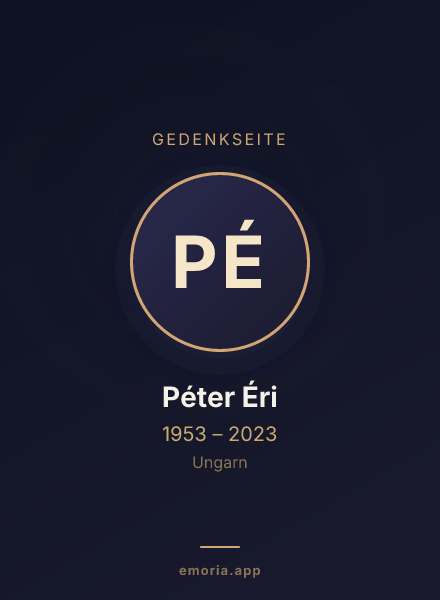 Gedenkportrait von Péter Éri