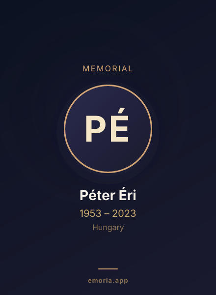Memorial portrait of Péter Éri