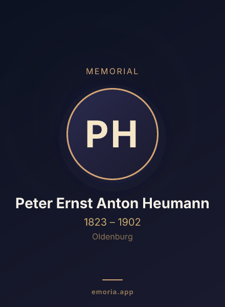 Memorial portrait of Peter Ernst Anton Heumann
