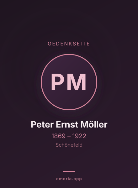 Gedenkportrait von Peter Ernst Möller