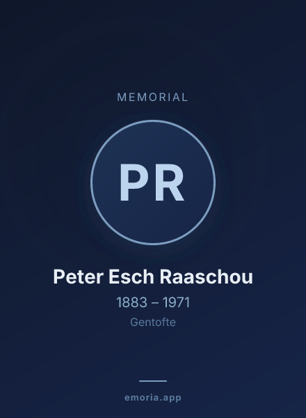 Memorial portrait of Peter Esch Raaschou
