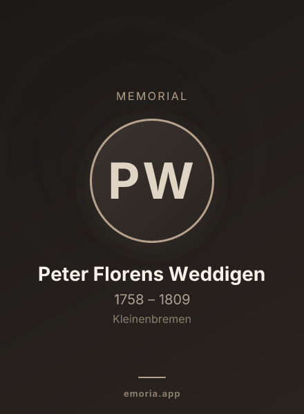 Memorial portrait of Peter Florens Weddigen