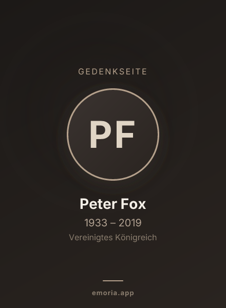 Gedenkportrait von Peter Fox