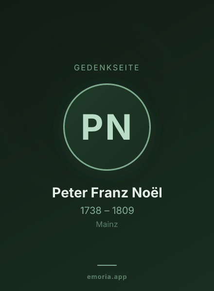 Gedenkportrait von Peter Franz Noël