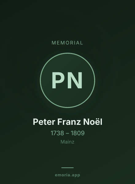 Memorial portrait of Peter Franz Noël