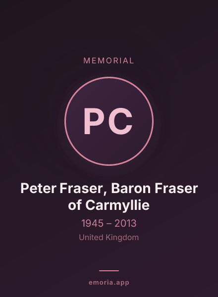 Memorial portrait of Peter Fraser, Baron Fraser of Carmyllie
